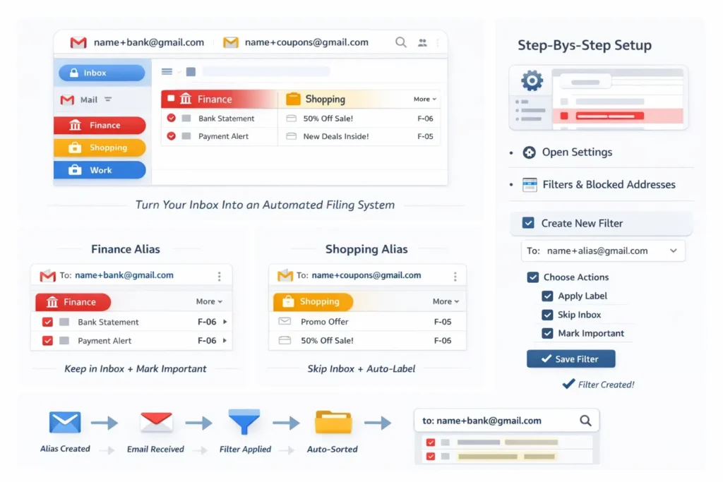 Gmail aliases for organization