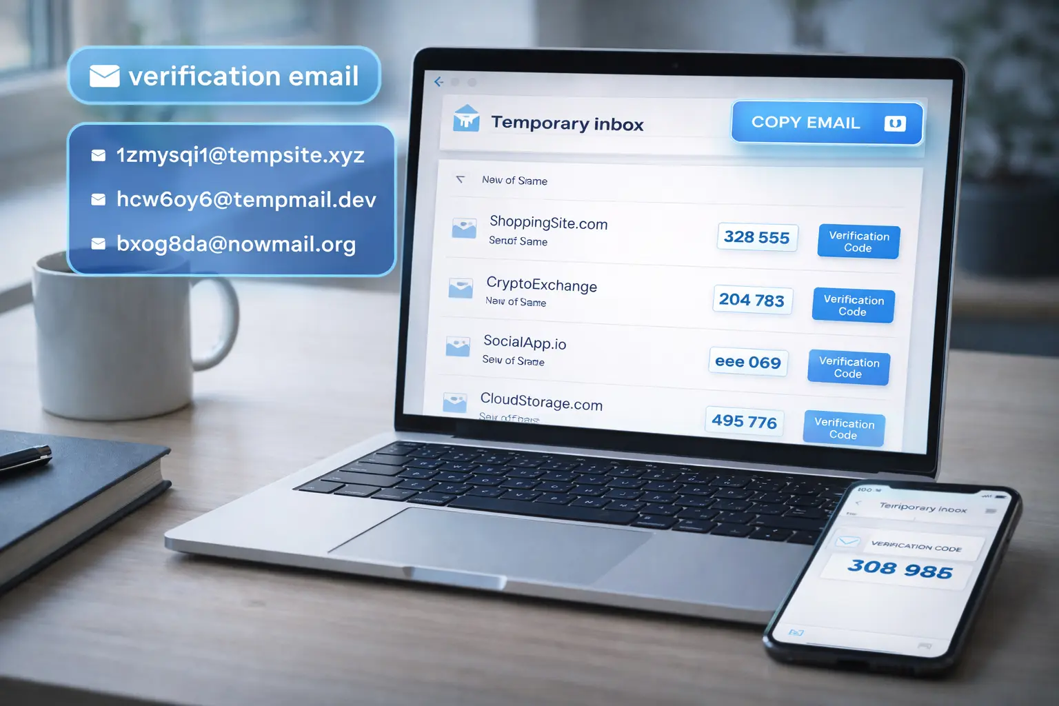 Temporary Email for Verification