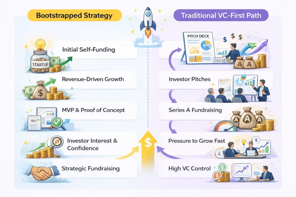 Booted Strategy vs. Traditional VC-First Path