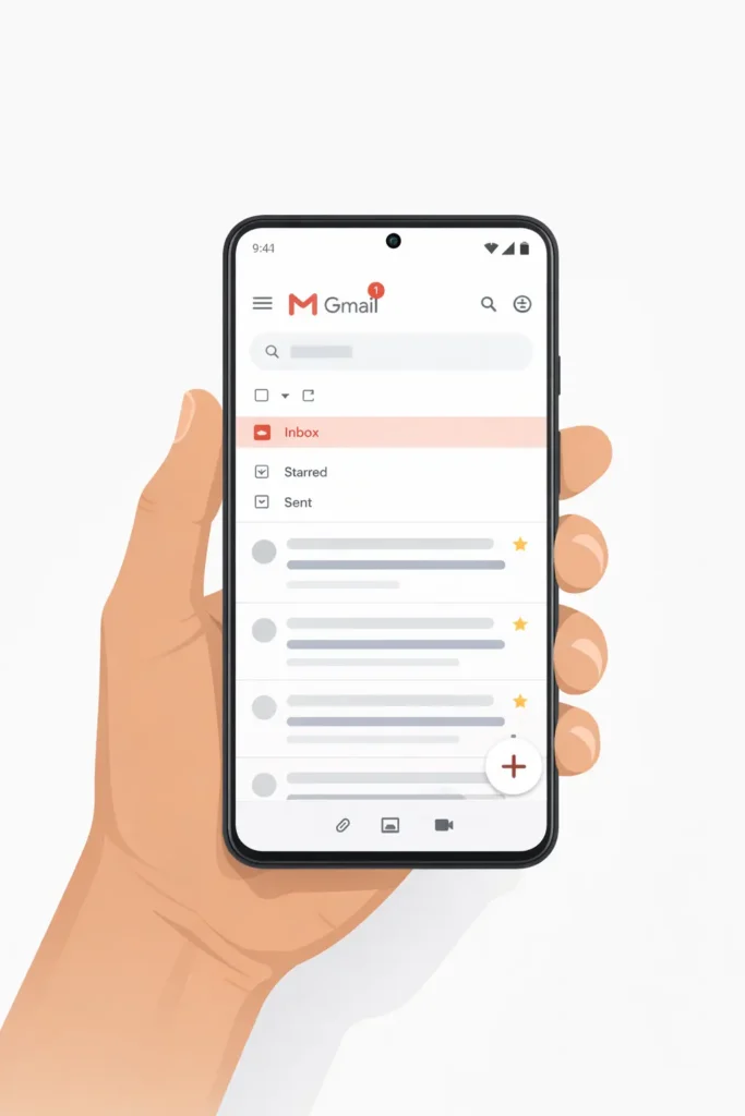 Check Email by Using Google Mail on Mobile