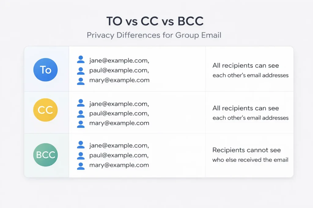 Email privacy differences_ To, CC, BCC