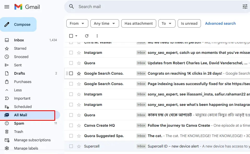 How to Find Archived Mail in Gmail on Desktop