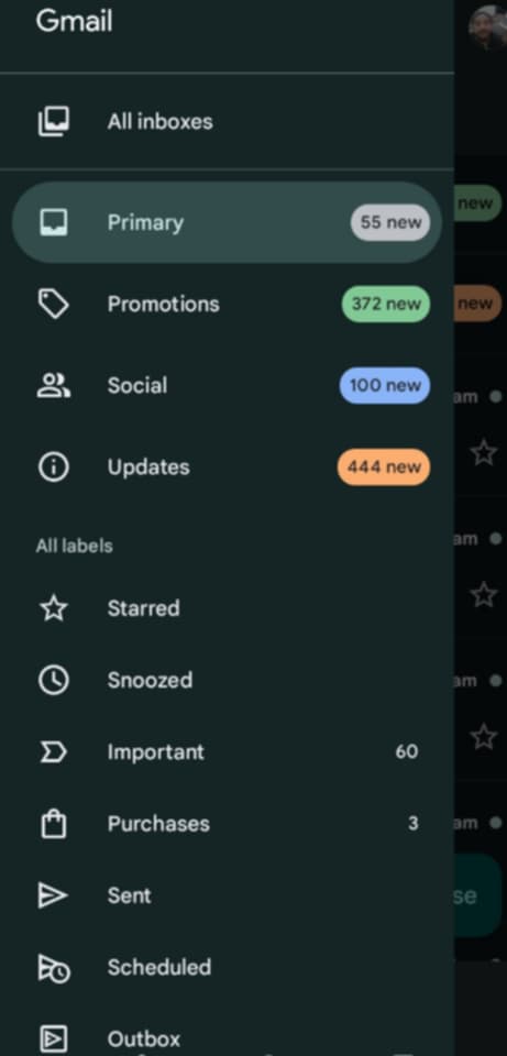 Archived Emails in the Gmail Mobile App