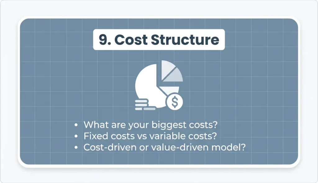 cost structure block in business model canvas cost driven vs value driven