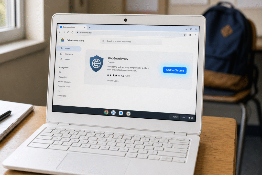 installing proxy Chrome extension on school Chromebook