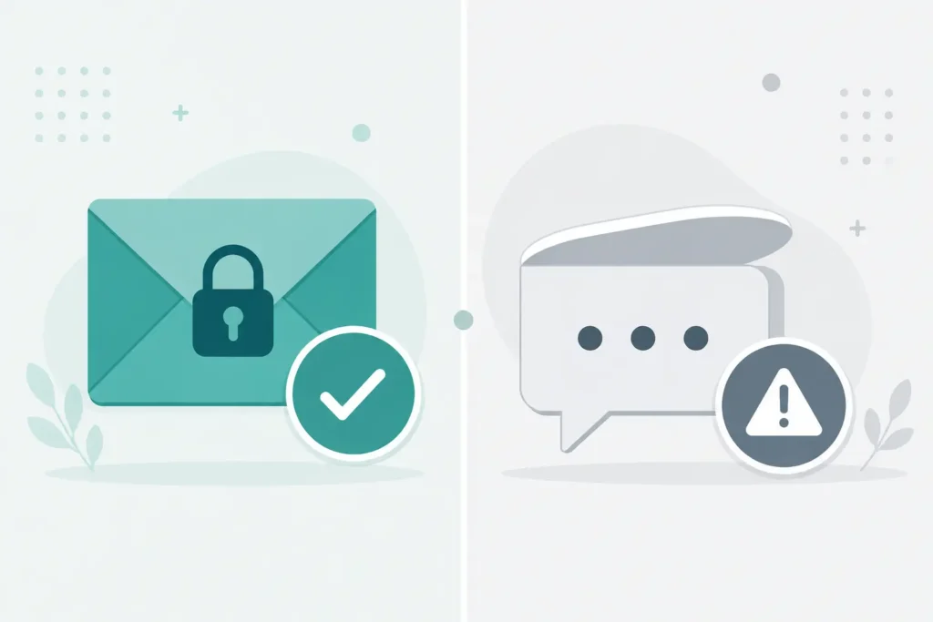 Visual comparison of what a temporary email protects and what it does not protect when used with Claude AI