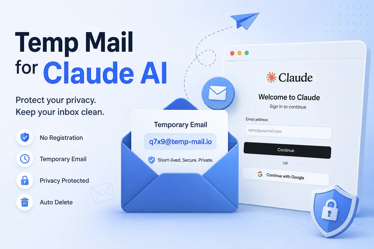 Temp Mail for Claude AI