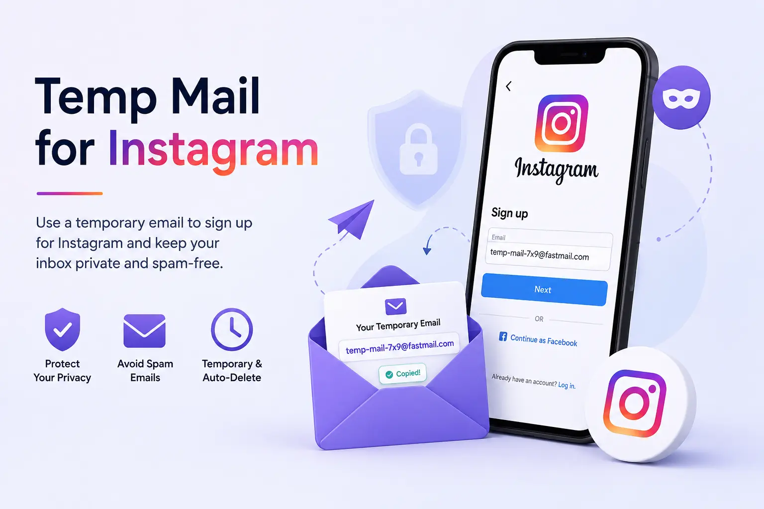 Temp Mail for Instagram