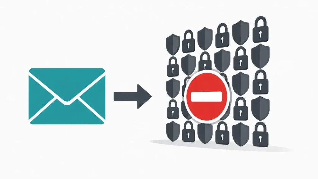 Temp Mail Ninja disposable email address being blocked and rejected by a website's domain blocklist