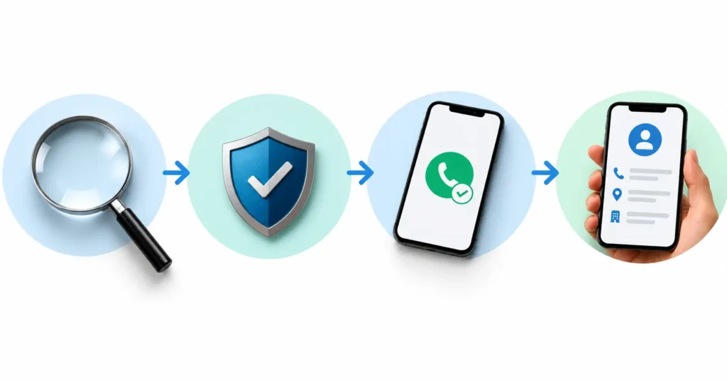 Four free steps to find out who called you, from search to caller ID app