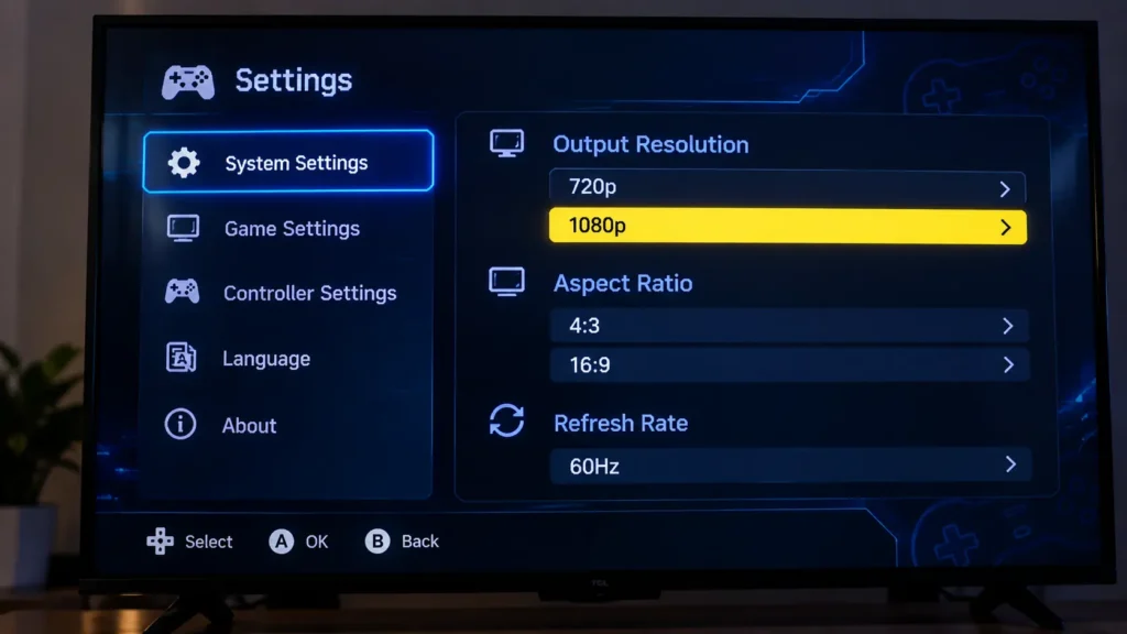 2.4GHz wireless controller paired with USB dongle for HSSGameStick showing solid LED indicator confirming connection