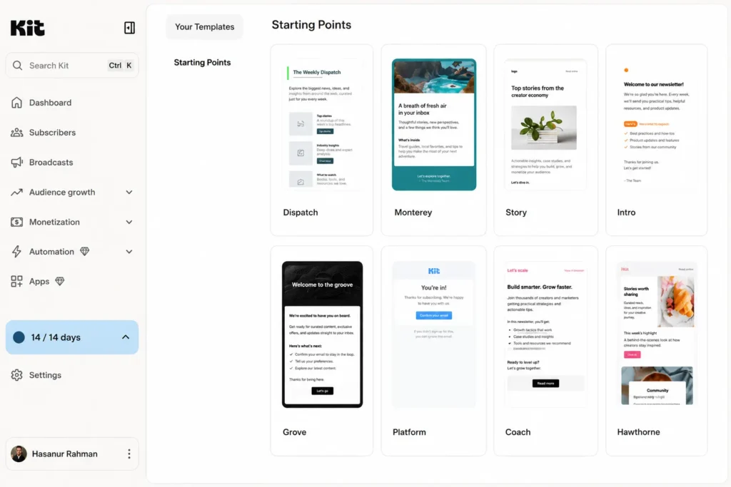 Kit newsletter platform for creators and small business