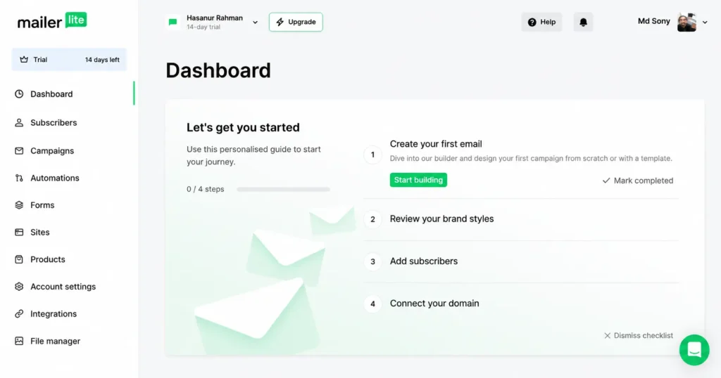 MailerLite email marketing tool for small business